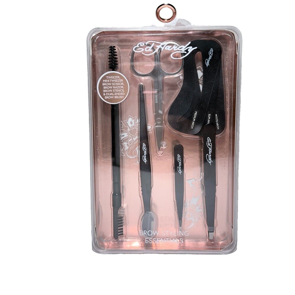 Ed Hardy Brow Styling Essentials 8 Pc Set NEW In Sealed Package NWT